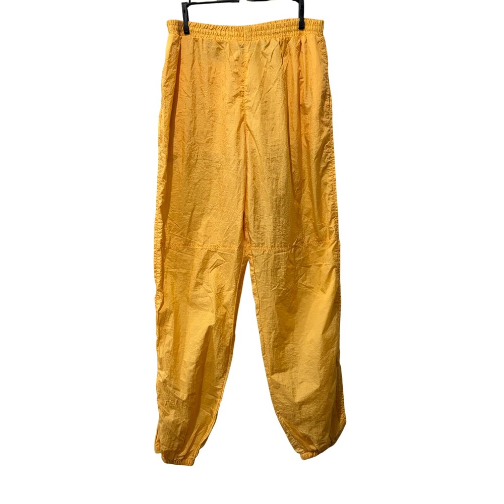Vintage Foot Locker Track Pants Mens XL Yellow 90s Nylon Windbreaker Zipper